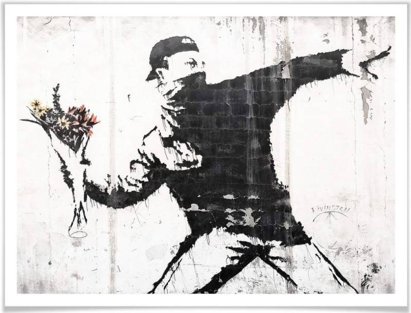 Wall-Art Poster "Graffiti Bilder Der Blumenwerfer", Menschen, (1 St.) von Wall-Art