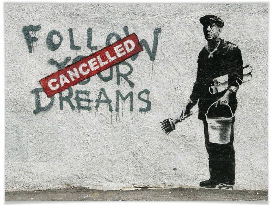 Wall-Art Poster "Graffiti Bilder Follow your dreams", Schriftzug, (1 St.) von Wall-Art