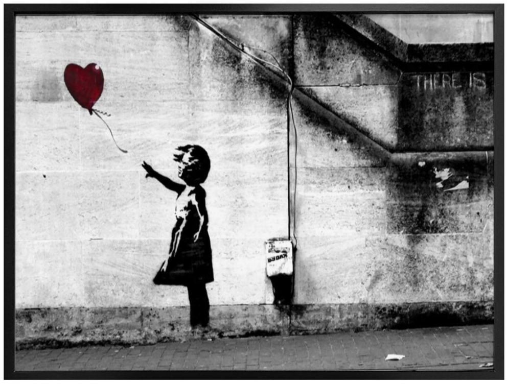 Wall-Art Poster "Graffiti Bilder Girl with balloon", Menschen, (1 St.) von Wall-Art