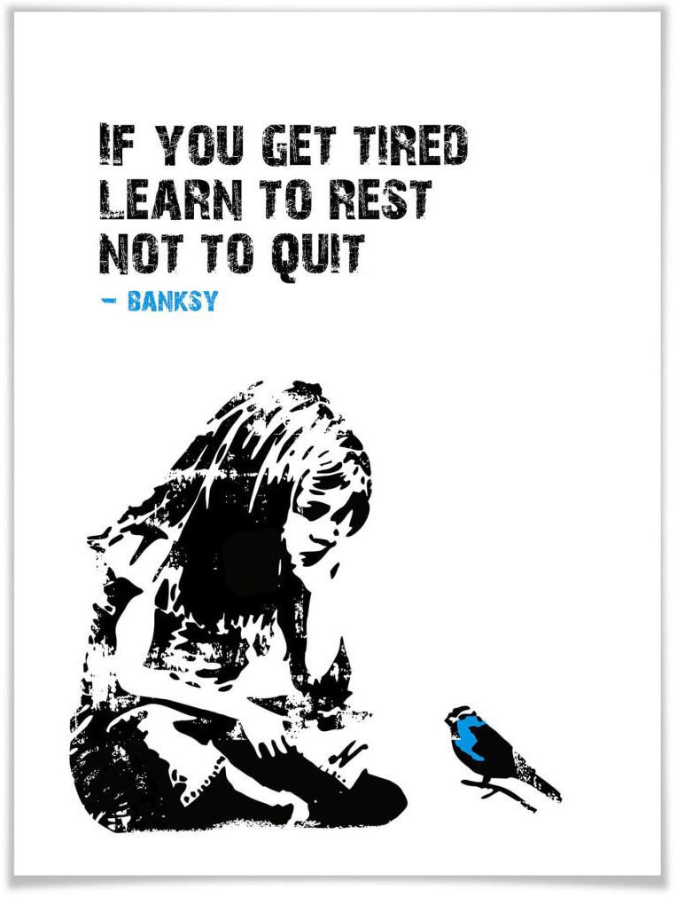 Wall-Art Poster "Graffiti Bilder If you get tired", Schriftzug, (1 St.) von Wall-Art