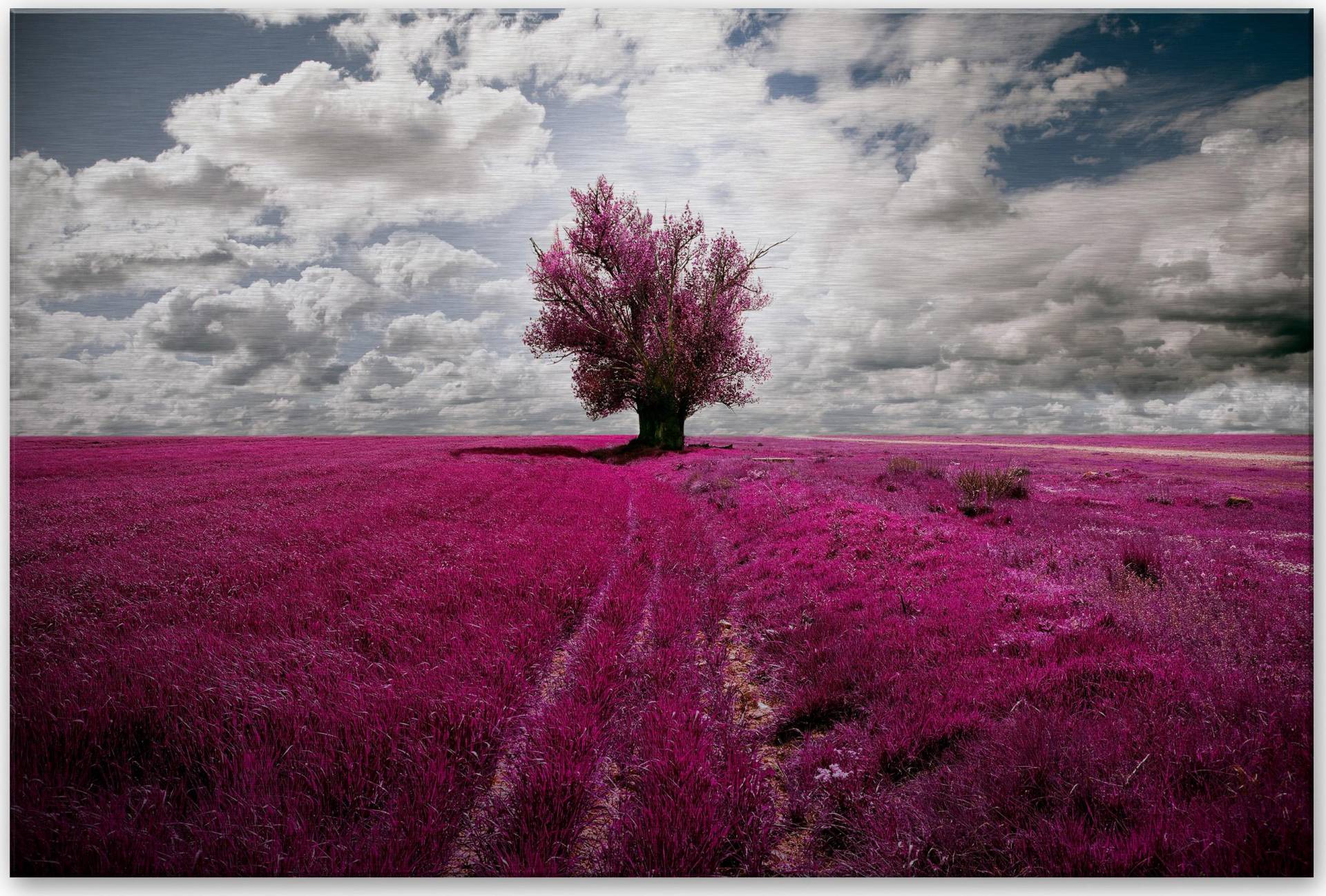 Wall-Art Metallbild "The Lonely Tree Blühender Baum", Geschirr & Besteck von Wall-Art