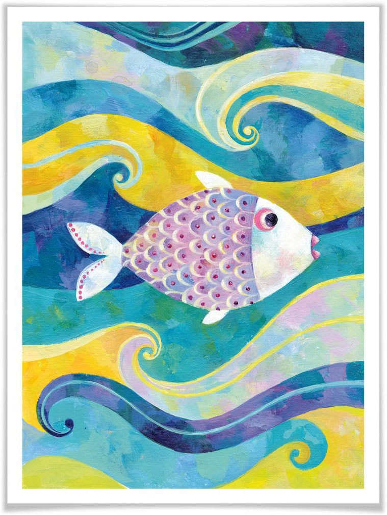 Wall-Art Poster "Märchen Wandbilder Der kleine Fisch", Fisch & Meeresfrüchte, (1 St.) von Wall-Art