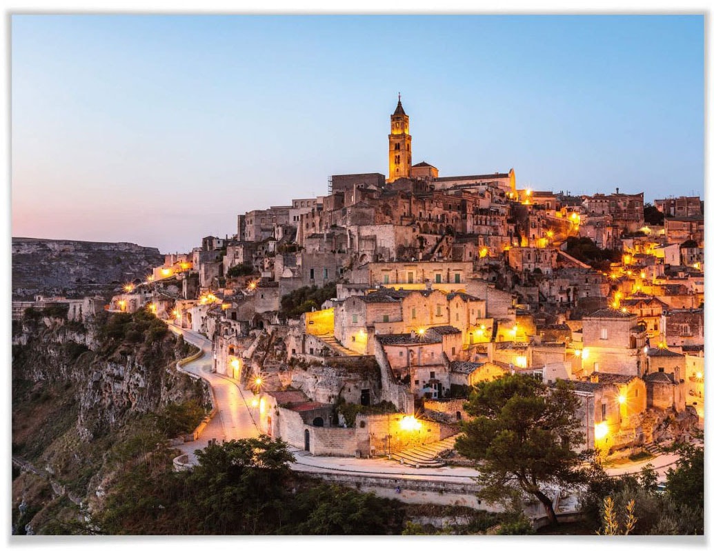 Wall-Art Poster "Matera Abend", Schriftzug, (1 St.) von Wall-Art