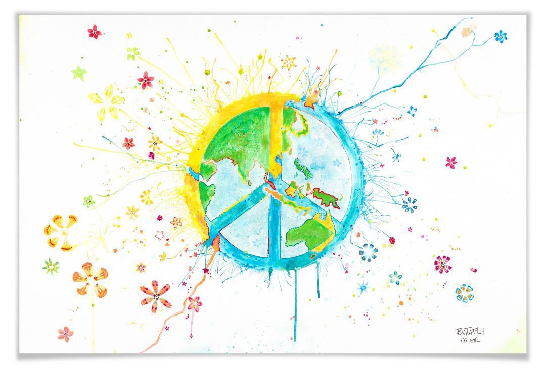 Wall-Art Poster "Peace", Peace-Zeichen, (1 St.) von Wall-Art