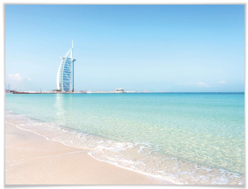 Wall-Art Poster "Poster Colombo Strand Dubai", Strand, (1 St.) von Wall-Art