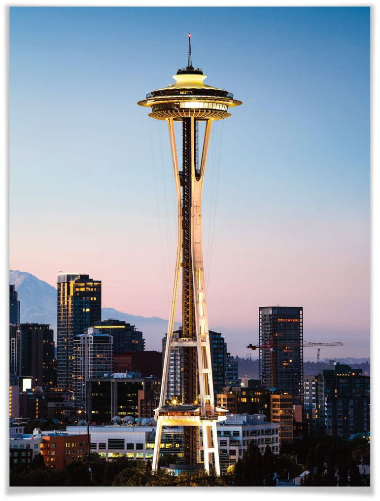 Wall-Art Poster "Space Needle Seattle", Städte, (Set, 1 St.) von Wall-Art