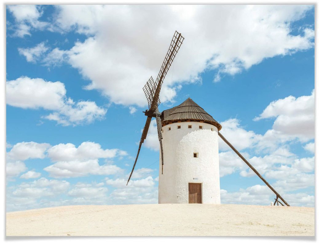 Wall-Art Poster "Windmühlen Don Quijote Spanien", Gebäude, (1 St.) von Wall-Art