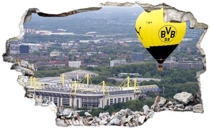Wall-Art Wandtattoo "3D Fußball BVB Heißluftballon", (1 St.) von Wall-Art