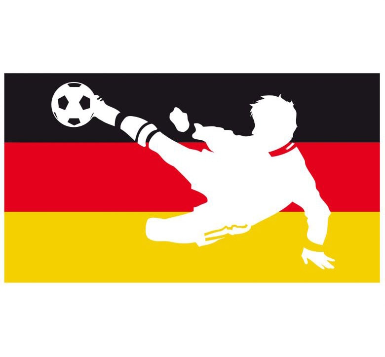 Wall-Art Wandtattoo "Deutschland Fahne + Fußballer", (1 St.) von Wall-Art