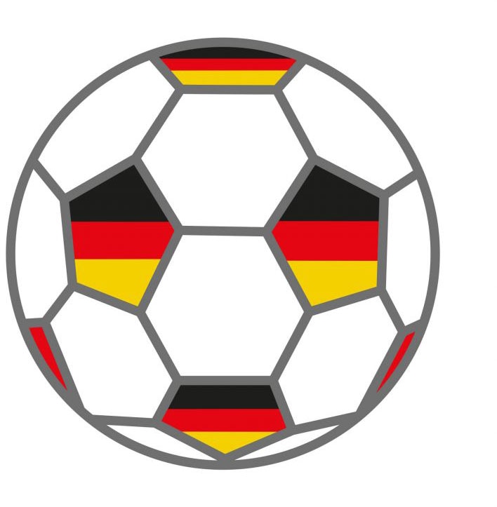 Wall-Art Wandtattoo "Fußball + Deutschland Fahnen", (1 St.) von Wall-Art