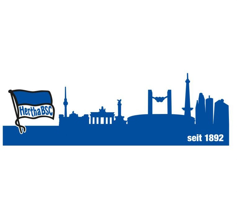 Wall-Art Wandtattoo "Fußball Hertha BSC Skyline", (1 St.) von Wall-Art