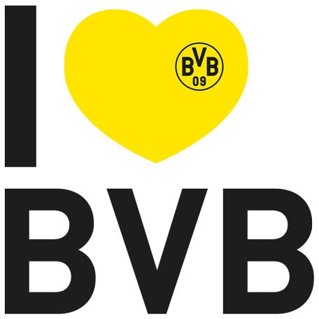 Wall-Art Wandtattoo "Fußball I love BVB", (1 St.) von Wall-Art