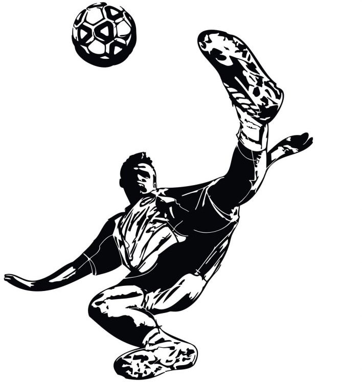 Wall-Art Wandtattoo "Fußball Kicker 02", (1 St.) von Wall-Art