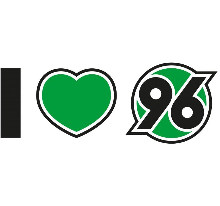 Wall-Art Wandtattoo "Hannover 96 Spruch I love 96", (1 St.) von Wall-Art