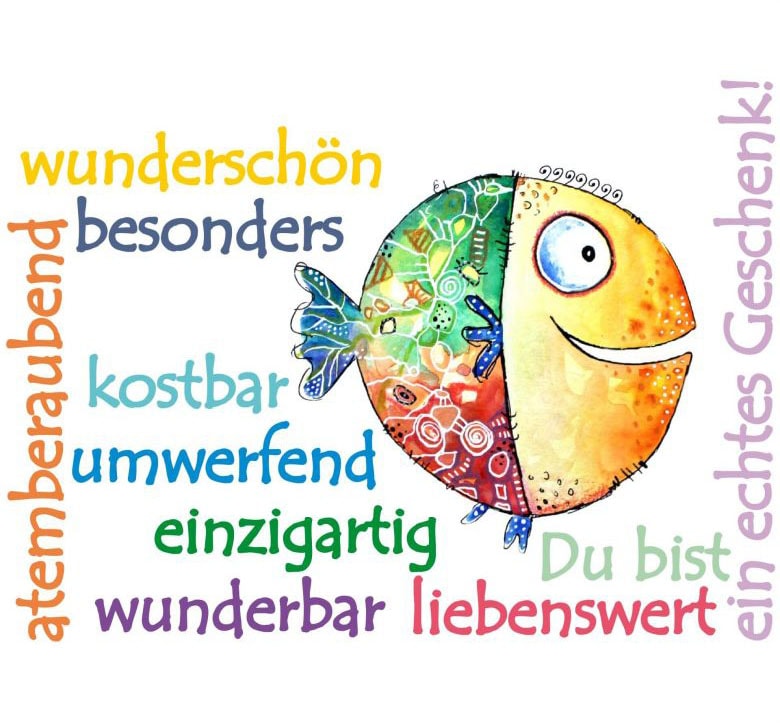 Wall-Art Wandtattoo "Lebensfreude Du bist wunderbar", (1 St.) von Wall-Art