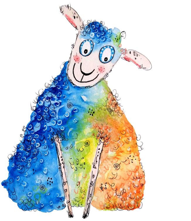 Wall-Art Wandtattoo "Lebensfreude Happy Sheep", (1 St.) von Wall-Art