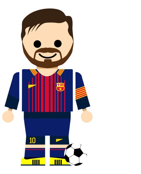 Wall-Art Wandtattoo "Spielfigur Fussball Messi", (1 St.) von Wall-Art