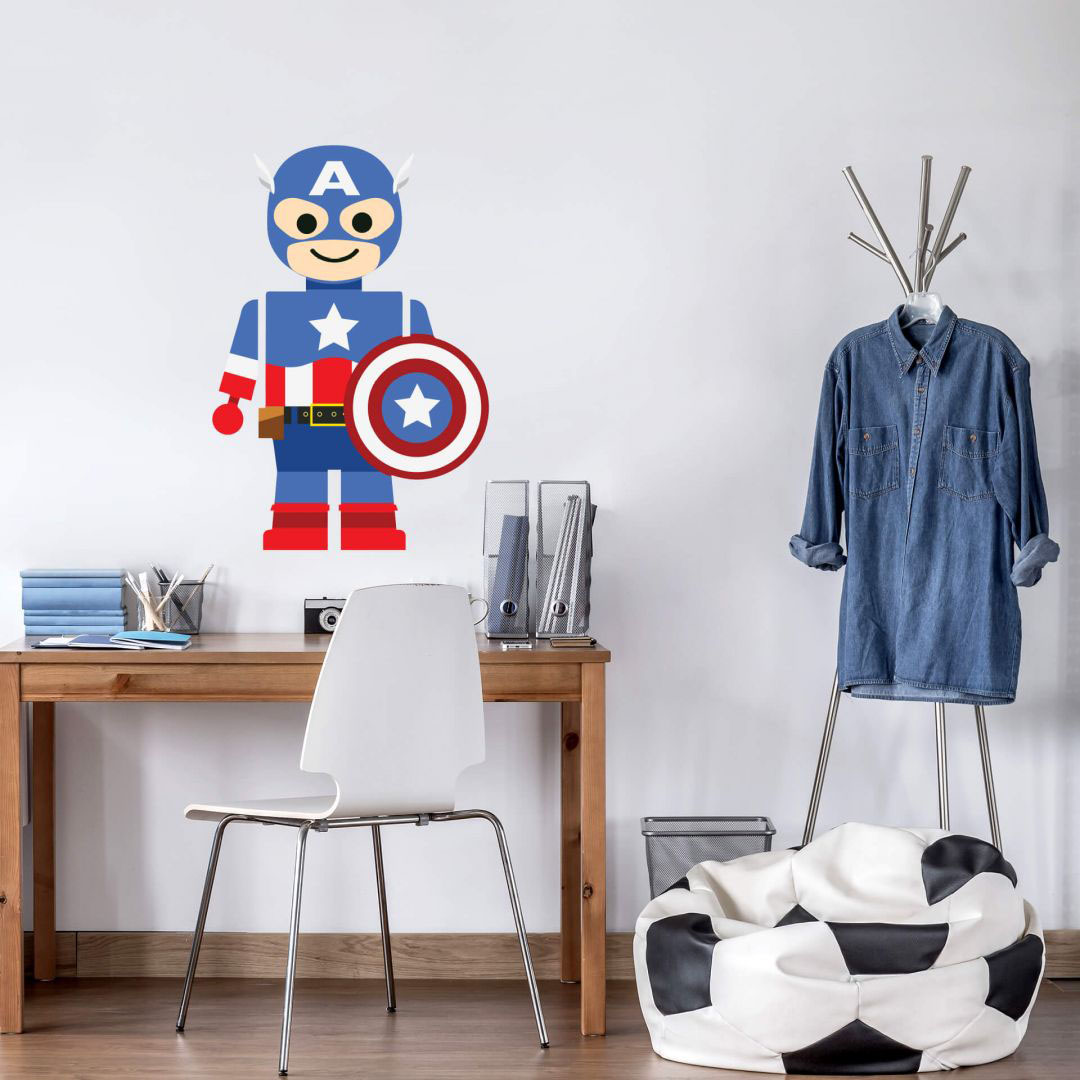 Wall-Art Wandtattoo "Spielfigur Held Captain America", (1 St.) von Wall-Art