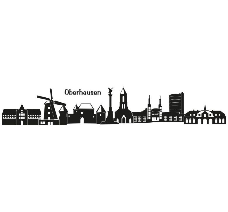 Wall-Art Wandtattoo "Stadt Skyline Oberhausen 120cm", (1 St.), selbstklebend, entfernbar von Wall-Art