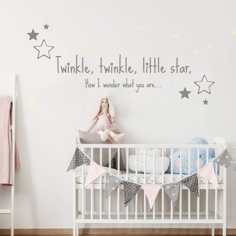 Wall-Art Wandtattoo "Twinkle little star Leuchtsterne", (1 St.) von Wall-Art