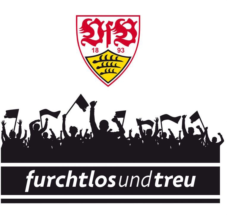 Wall-Art Wandtattoo "VfB Stuttgart Fans mit Logo", (1 St.) von Wall-Art