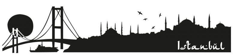 Wall-Art Wandtattoo "XXL Stadt Skyline Istanbul 120cm", (1 St.) von Wall-Art