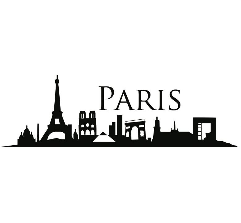 Wall-Art Wandtattoo "XXL Stadt Skyline Paris 90cm", (1 St.) von Wall-Art