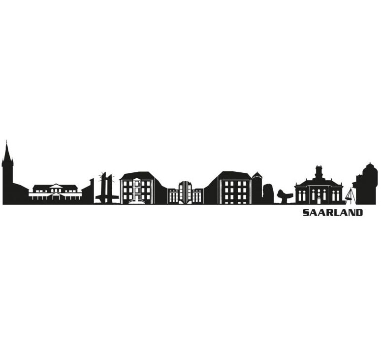 Wall-Art Wandtattoo "XXL Stadt Skyline Saarland 120cm", (1 St.) von Wall-Art