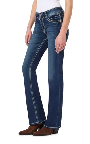 WallFlower Damen Luscious Curvy Bootcut Mid Rise Insta Stretch Juniors (Standard und Plus) Jeans, Heidi, 27W / 32L von WallFlower
