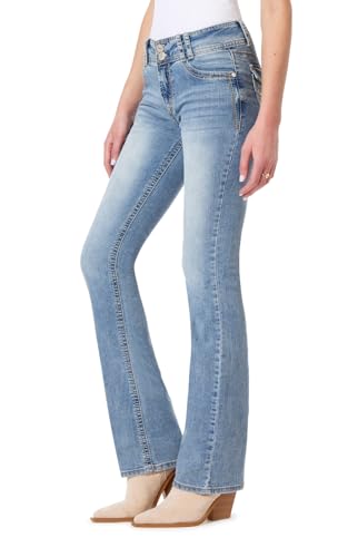 WallFlower Damen Instastretch Luscious Curvy Bootcut Jeans, Andrea, 33 Kurz von WallFlower