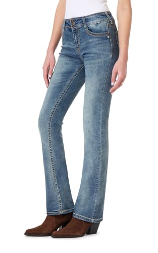 WallFlower Damen Instastretch Luscious Curvy Bootcut Jeans, Basil, 44 Plus Kurze Schlauch von WallFlower