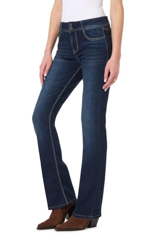 WallFlower Damen Luscious Curvy Bootcut Mid Rise Insta Stretch Juniors (Standard und Plus) Jeans, Betsy Pure, 31W / 32L von WallFlower