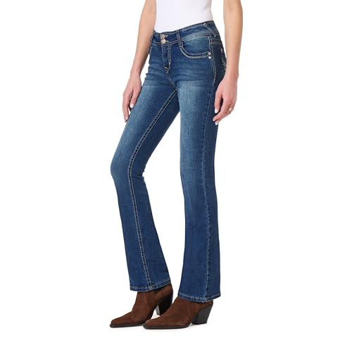 WallFlower Damen Luscious Curvy Bootcut Mid Rise Insta Stretch Juniors (Standard und Plus) Jeans, Twinkle, 35 Lange von WallFlower