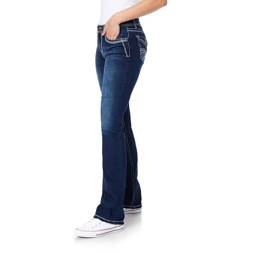 WallFlower Damen Legendary Bootcut Mid Rise Insta Stretch Juniors (Standard und Plus) Jeans, Amy, 54 Mehr Kurz von WallFlower