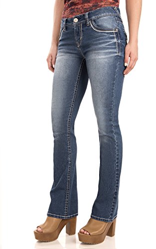 WallFlower Damen Legendary Bootcut Mid-Rise Insta Stretch Juniors (Standard und Plus) Jeans, Keller, 44 Mehr Lange von WallFlower