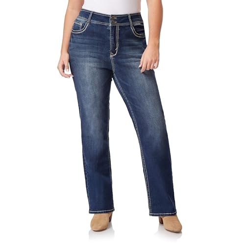 WallFlower Damen Luscious Curvy Bootcut Mid-Rise Insta Stretch Juniors (Standard and Plus) Jeans, Heidi, 36W / 32L von WallFlower