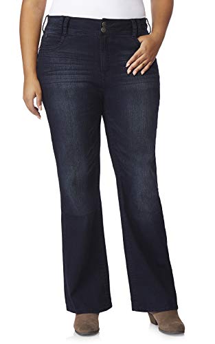 WallFlower Damen Luscious Curvy Bootcut Mid-Rise Insta Stretch Juniors (Standard und Plus) Jeans, Brombeere, 52 Mehr Lange von WallFlower