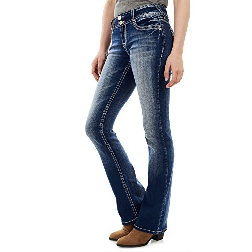 WallFlower Damen Luscious Curvy Bootcut Mid Rise Insta Stretch Juniors (Standard und Plus) Jeans, Jenna, 54 Mehr Kurz von WallFlower