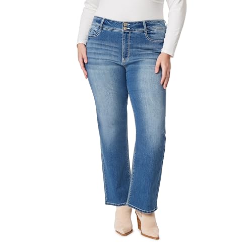 WallFlower Damen Luscious Curvy Bootcut Mid-Rise Insta Stretch Juniors (Standard und Plus) Jeans, Jenny, 48 Mehr von WallFlower
