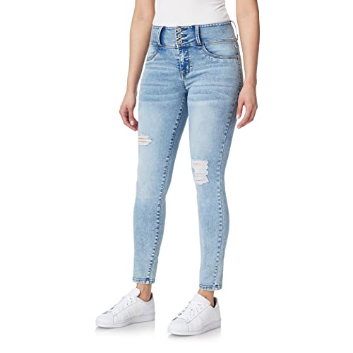WallFlower Damen Sassy Skinny High Rise Insta Soft Junior (Standard und Plus) Jeans, Ewan, 50 Mehr von WallFlower