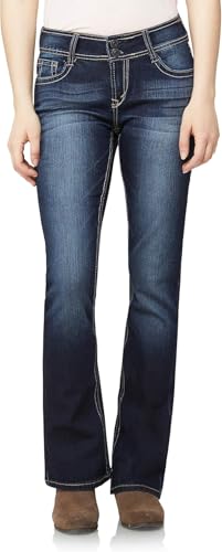 WallFlower Women's InstaStretch Luscious Curvy Bootcut Jeans, Betsy Pure, 0 Short von WallFlower