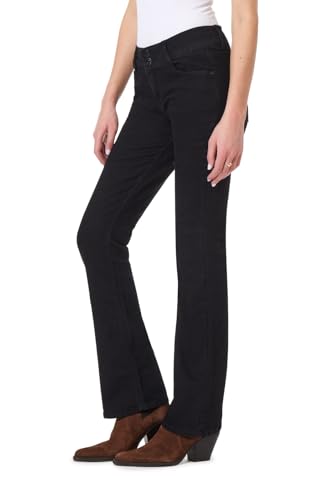 WallFlower Women's InstaStretch Luscious Curvy Bootcut Jeans, Black, 7 Long von WallFlower