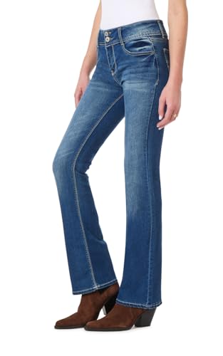 WallFlower Women's InstaStretch Luscious Curvy Bootcut Jeans, Chrystie Pure, 17 Long von WallFlower