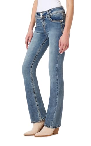 WallFlower Women's InstaStretch Luscious Curvy Bootcut Jeans, Galaxy, 7 Short von WallFlower