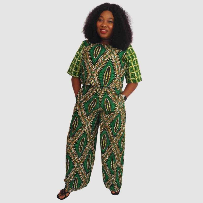Ankara Zweiteiler Set Crop Top & Palazzo Hose von WallRitual
