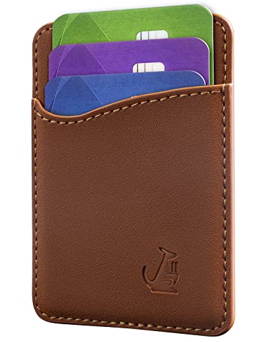 Wallaroo Wallets Hochwertige Leder-Geldbörse zum Aufkleben mit Griff und Ständer, Braun, Slim Wallet, Minimalistisch Wallaroo Wallets Hochwertige Leder-Geldbörse zum Aufkleben mit Griff und Ständer, Braun, Slim Wallet, Minimalistisch von Wallaroo Wallets