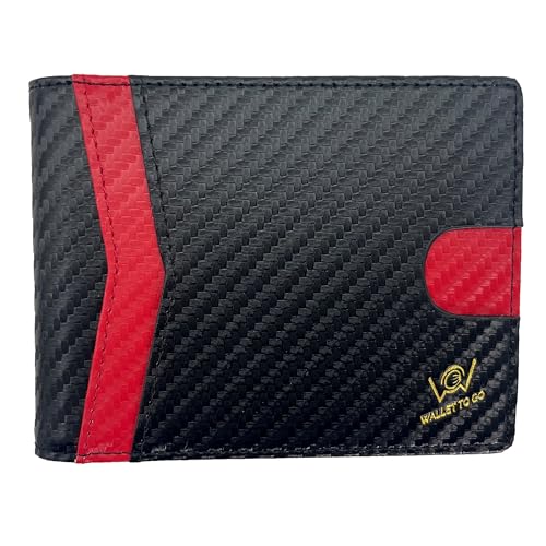 WalletToGo |Geldbörse Unisex | Slim Wallet | RFID Schutz | Geldbörse Herren klein | Mini Geldbeutel Damen Portmonee – Kartenetui | Veganes Leder Karten Portemonnaie | Kreditkartenetui von WalletToGo