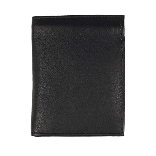 L-Fold Geldklammer Leder Geldbörse in Schwarz, Schwarz, L-Falz von Wallets Plus