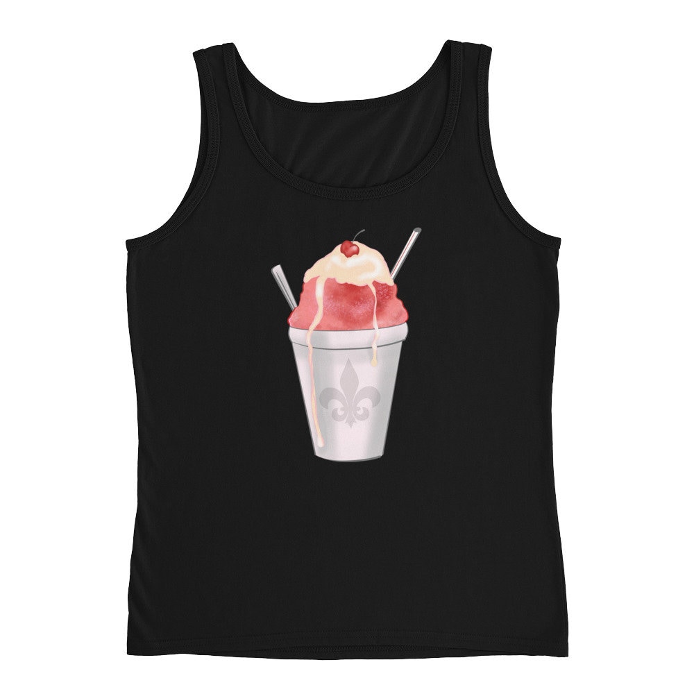 Snoball Tank Top Shirt - New Orleans Foodie Dessert Illustration Kitchen Decor Pink Snoball Tank Top Shirt - New Orleans Foodie Dessert Illustration Kitchen Decor Pink von WallflowerArtandGift