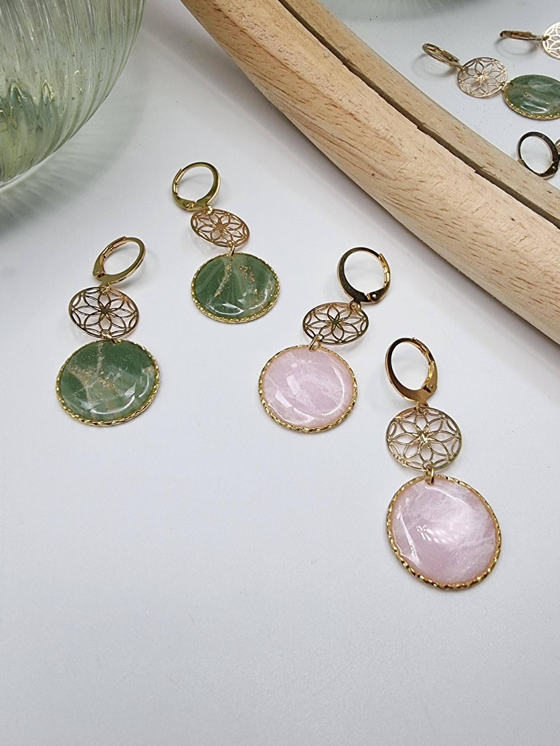 Blume Des Lebens Hängeohrringe Blume Des Lebens Hängeohrringe von WallisKunstwerkstatt